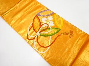 花七宝模様　刺繍　袋帯